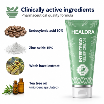 HEALORA Skinfold Inflammation Relief | Treats 99% of skin fold rashes from the first application